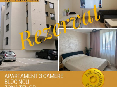 Apartament 3 Camere Bloc Nou Zona TEILOR- Zero Comision pentru cumparator!