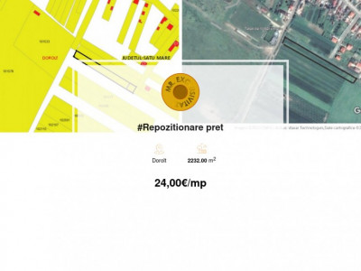 De vanzare teren in Dorolt vis a vis de terenul de fotbal