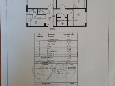 Apartament 3 camere,decomandat langa Scoala Nr.14