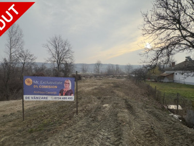 0% Comision Teren intravilan 826 mp- deschidere DJ702- TOPOLOVENI- Arges!