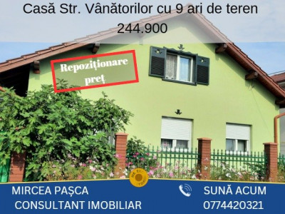 De Vânzare Casă Vânătorilor 9 ari teren