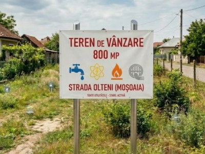 Teren 800 mp intravilan str. Olteni, Mosoaia, Arges